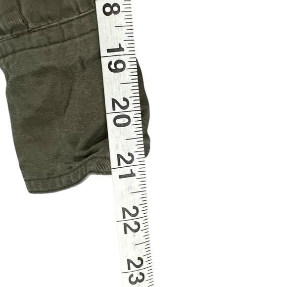 Free People Off Campus Shirt Womens XS Moss Green Tencel Metallic Boho Utility - Picture 12 of 16